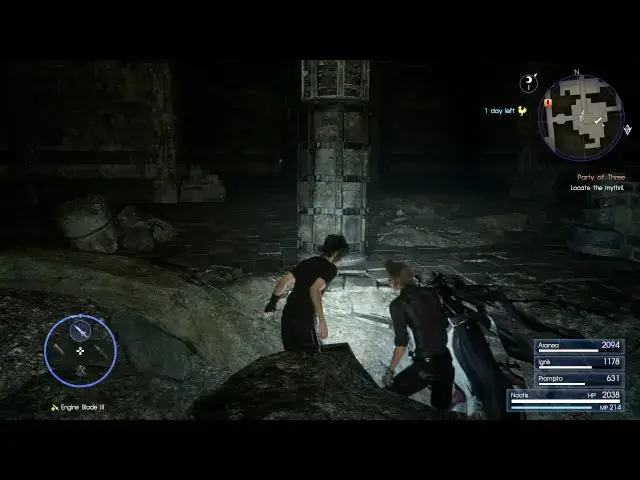 Video thumbnail for Final Fantasy XV - Party of Three Steyliff Grove Dungeon: Traps, Iron Giant Fight, Mega Phoenix Down