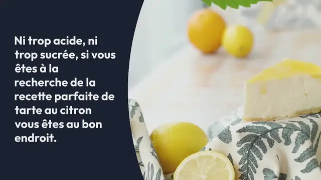 Video thumbnail for Tarte au citron parfaite