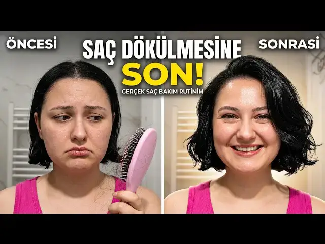 Video thumbnail for SAÇ DÖKÜLMESİNE SON GERÇEK SAÇ BAKIM RUTİNİM