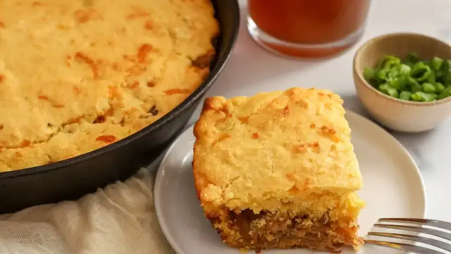 'Video thumbnail for Barbecue Pork-Stuffed Cornbread Recipe'