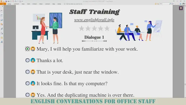 Video thumbnail for Staff Training -  English Conversations for Office Staff