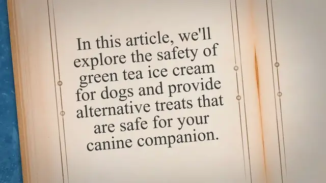 'Video thumbnail for Canine Cuisine: Exploring the Safety of Green Tea Ice Cream for Dogs and Alternatives to Treat Your Pup'