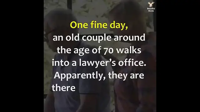 Video thumbnail for An old couple around the age of 70 file a divorce