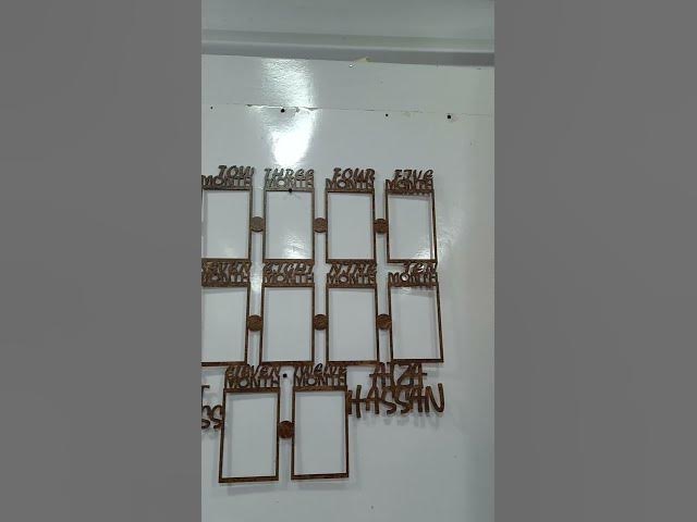 Video thumbnail for How to make Laser Cut Baby 12 Month Photo Frame Design | 1 to 12 month baby Picture Frame