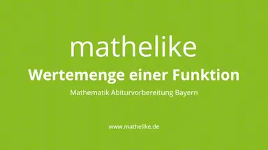 'Video thumbnail for Wertemenge einer Funktion'