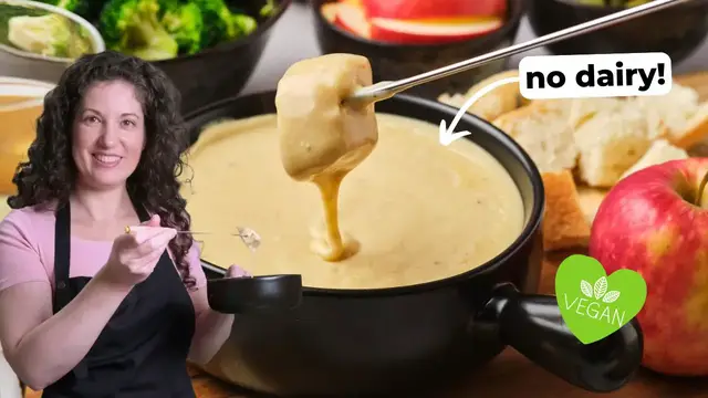 Video thumbnail for Easy Vegan Fondue Cheese Recipe