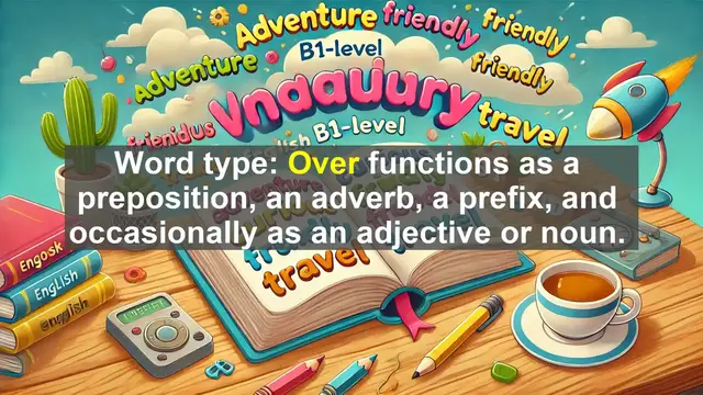 Video thumbnail for 2500 Must Know CEFR B1 Vocabulary - Mastering 'Over': A B1 English Language Essential