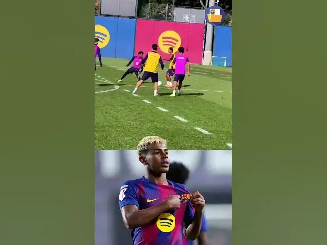 Video thumbnail for 👑🔥 Lamine Yamal y su doble asistencia en el entreno #fcbarcelona #lamineyamal