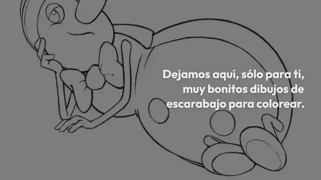 Video thumbnail for Escarabajo para colorear
