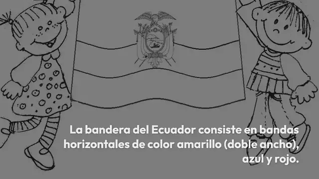 Video thumbnail for Bandera del ecuador para colorear