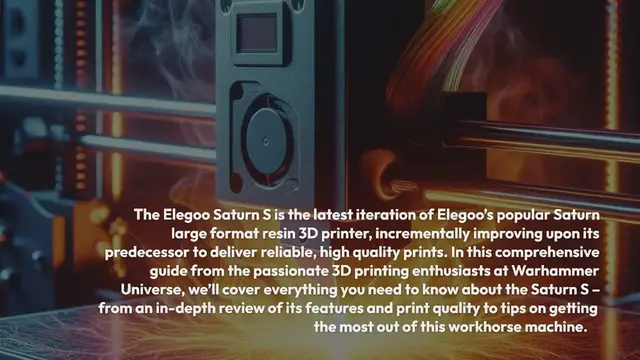 Video thumbnail for Elegoo Saturn S Review – A Better Miniature Print?