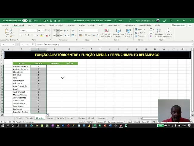 Video thumbnail for Aula 3 - Aquecimento Excel para 1ª Maratona Excel na Ilha de Itaparica