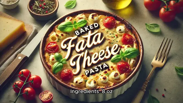 Video thumbnail for Baked Feta Cheese Pasta