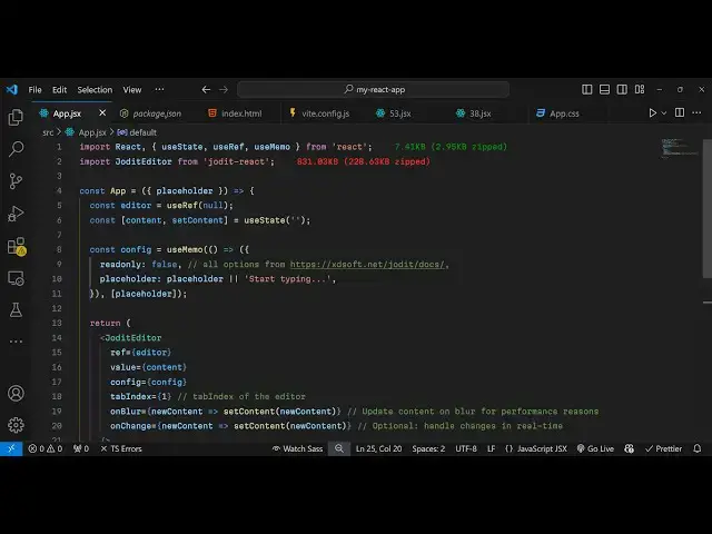 Video thumbnail for Build a React.js Jodit WYSIWYG Rich Text & HTML Editor With Live Preview in Browser Using JavaScript