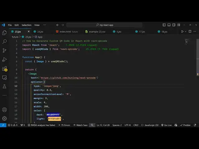Video thumbnail for How to Generate Custom QR Code in React with next-qrcode Library