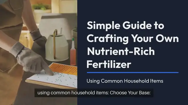 Video thumbnail for How to Make Your Own Indoor Plant Fertilizer