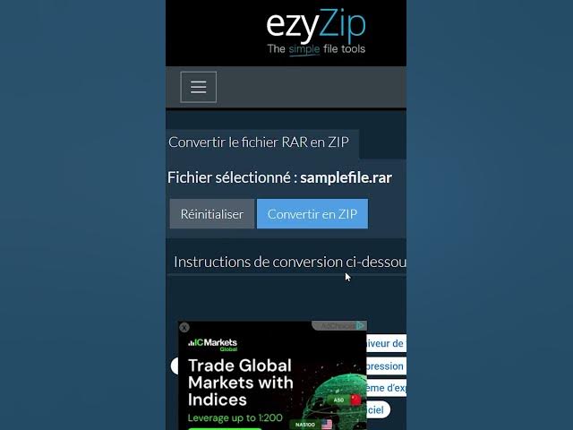 Video thumbnail for 📦 Convertissez RAR en ZIP  En ligne │ Sans installation │ Directement dans votre navigateur