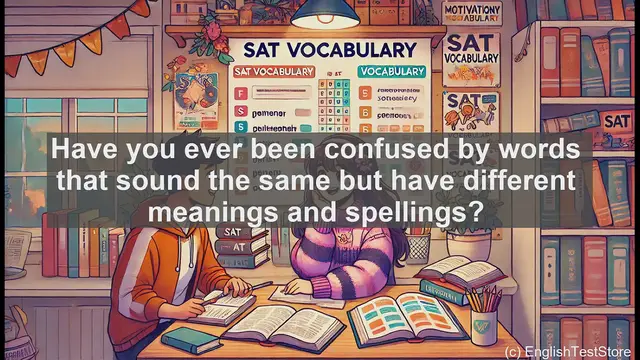 Video thumbnail for 5000 Must Know SAT Vocabulary - Homophones: Same Sound, Different Meaning