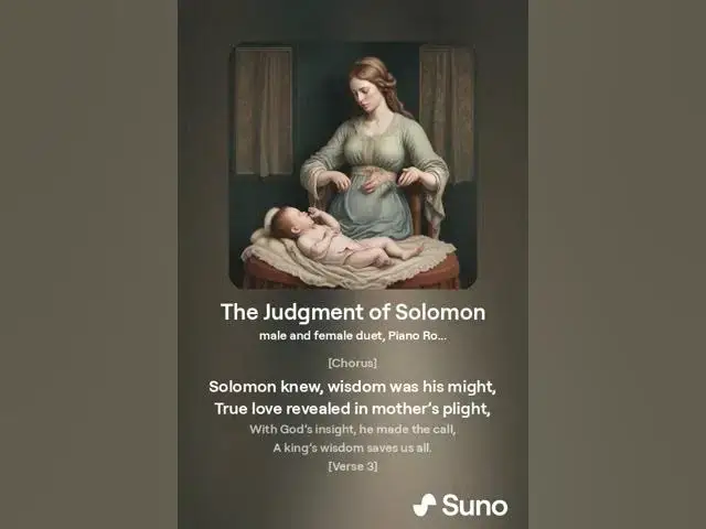 Video thumbnail for The Judgment of Solomon: A Song of Wisdom and Insight