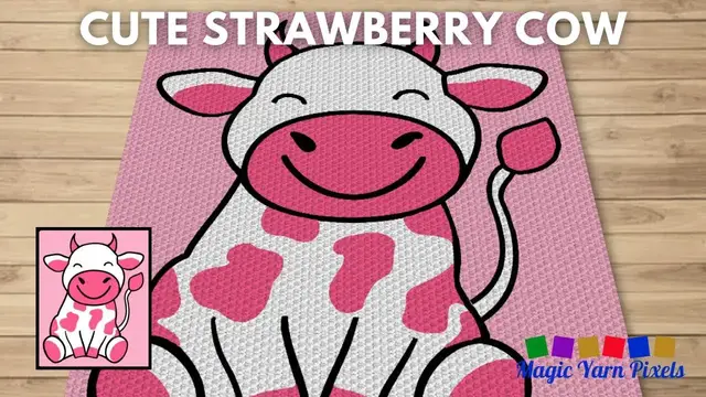 Video thumbnail for FREE GRAPH Cute Strawberry Cow C2C & Tapestry Crochet Pattern | Magic Yarn Pixels