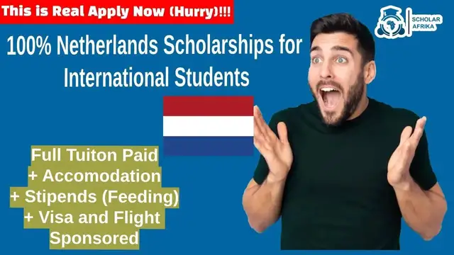 'Video thumbnail for 100% Netherlands Scholarships 2025 | Fully Funded'