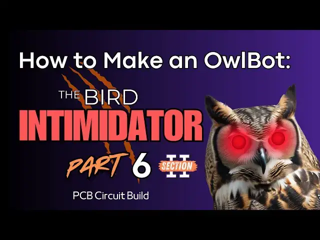 Video thumbnail for How to Make an OwlBot: The Bird Intimidator - Part 6 (Section II): PCB Circuit Build