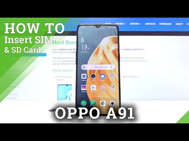 'Video thumbnail for How to Install SIM & SD Card in OPPO A91 – Insert Nano SIM & Memory Card'