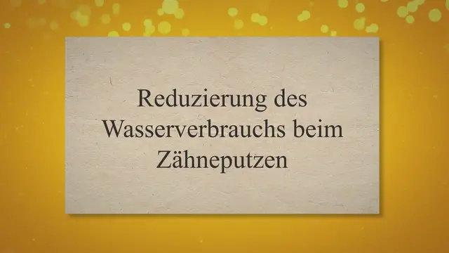 Video thumbnail for Wasserverbrauch beim Zähneputzen einsparen – So geht!