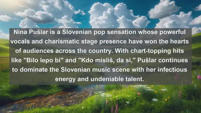 Video thumbnail for Slovenian Soundscapes: Top 10 Famous Singers in Slovenia