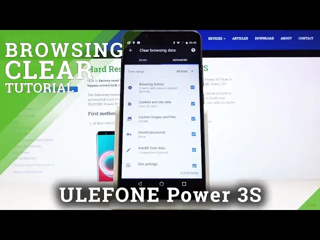 Video thumbnail for How to Clear Browsing Data in ULEFONE Power 3S – Delete Passwords / Cookies / History
