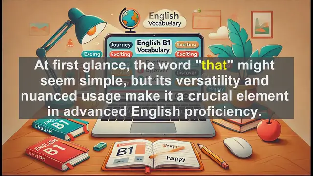 Video thumbnail for 2500 Must Know CEFR B1 Vocabulary - Mastering 'That': A Key to B1 English Proficiency