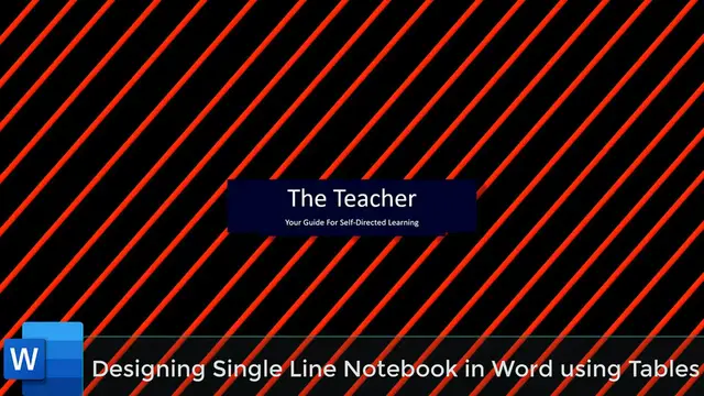 Video thumbnail for How To Draw Single Line Notebook Paper in Microsoft Word Tutorial