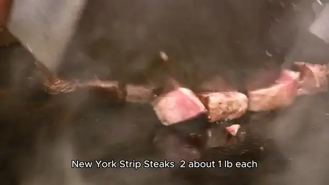 Video thumbnail for New York strip steak recipe