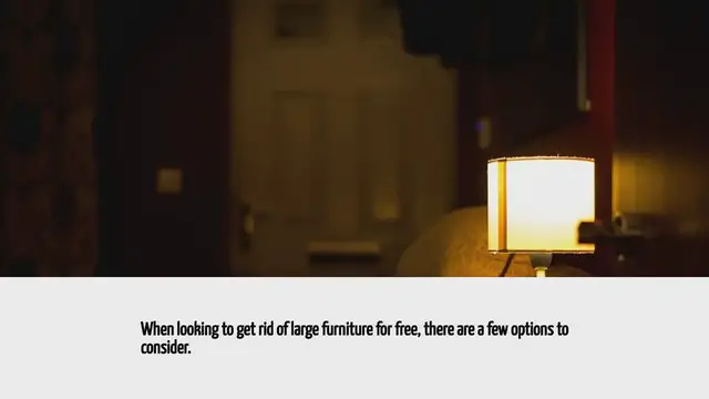 Video thumbnail for How To Get Rid Of Large Furniture For Free