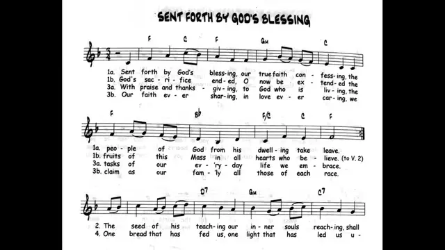 Video thumbnail for Sent Forth by God's Blessing - Catholic Mass Song Sheet Music