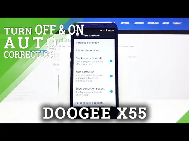 Video thumbnail for How to Enter Text Correction Options in DOOGEE X55 – Autocorrection