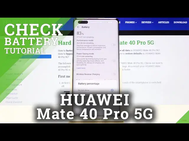 'Video thumbnail for ow to Show Battery Percentage on HUAWEI Mate 40 Pro – Turn On Battery Percentage'
