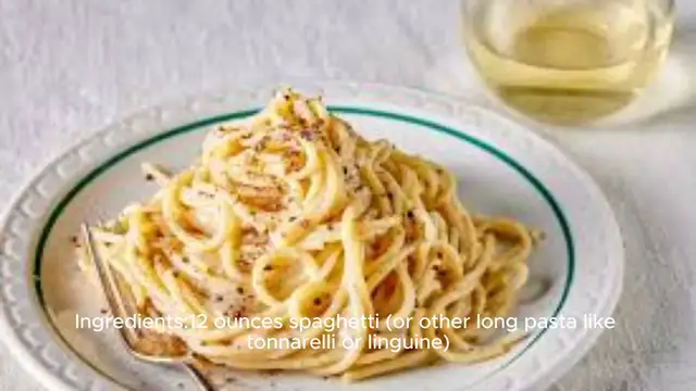 Video thumbnail for Cacio e pepe recipe