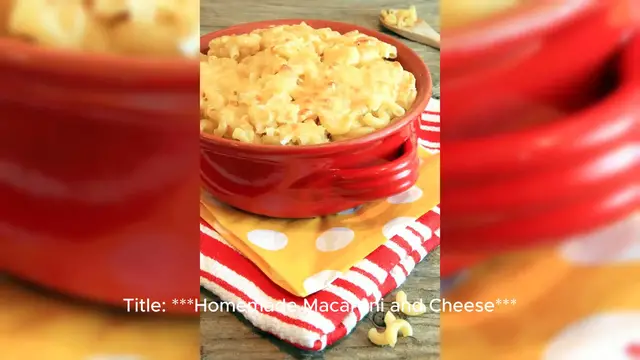 Video thumbnail for Homemade Macaroni and Cheese