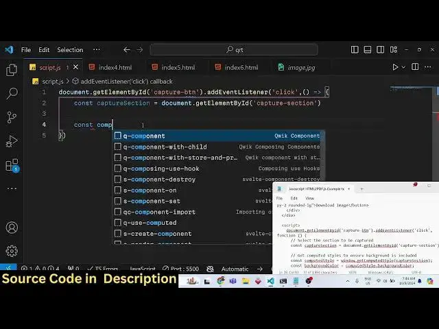 Video thumbnail for Javascript RasterizeHTML.js Example to Take Screenshot of HTML as PNG Image in Browser