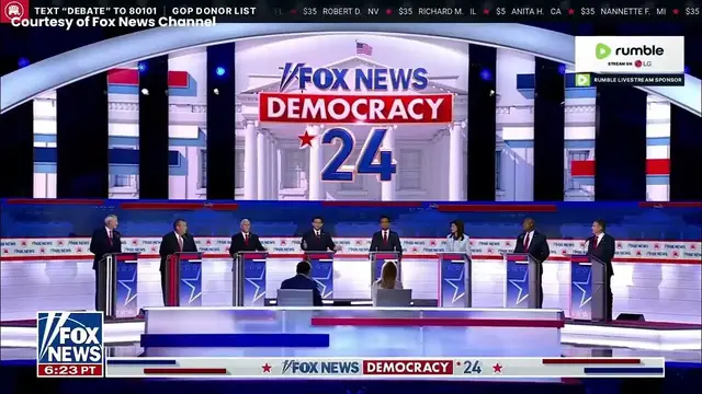 Video thumbnail for Ron DeSantis refuses to raise hand at GOP debate over climate change