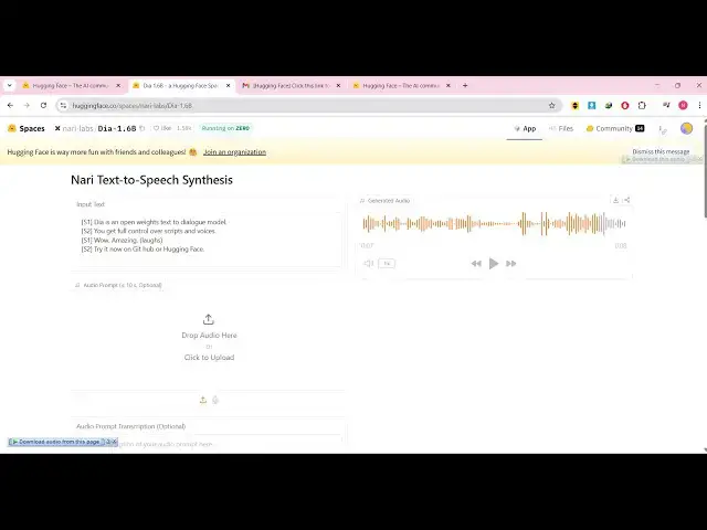 Video thumbnail for 🎙️ INSANE AI TTS! Dia 1.6B – Real Time Multi Speaker Voice AI by Nari Labs on Hugging Face!