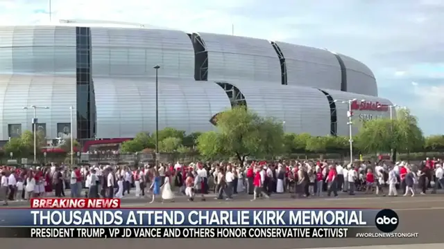 'Video thumbnail for Day of Remembrance: Charlie Kirk Memorial Service — Tribute & Highlights'
