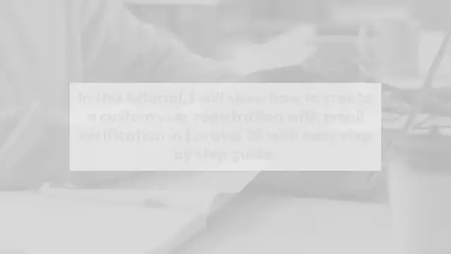 Video thumbnail for Email Verification using Laravel 10