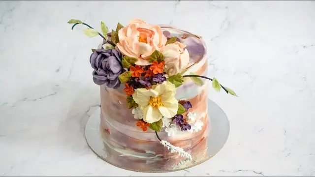 Video thumbnail for Beautiful flowers birthday cake decoration for love | Délicieux Pie | Shot on iPhone