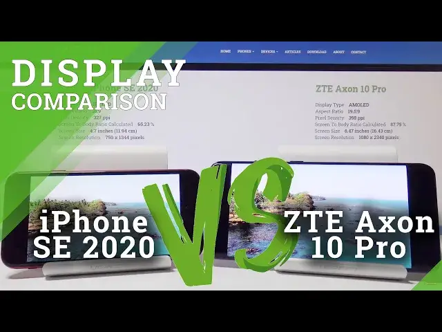 'Video thumbnail for Display Comparison iPhone SE 2020 vs ZTE Axon 10 Pro | Check Screen Quality'