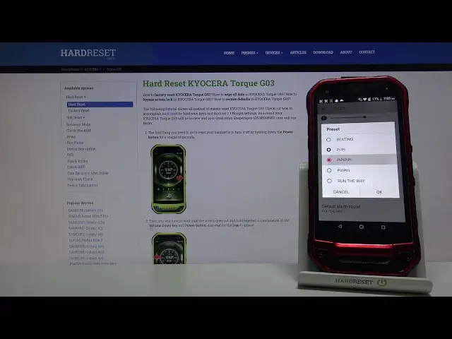Video thumbnail for Available Alarm Tones in Kyocera Torque G03 – List of Alarm Sounds