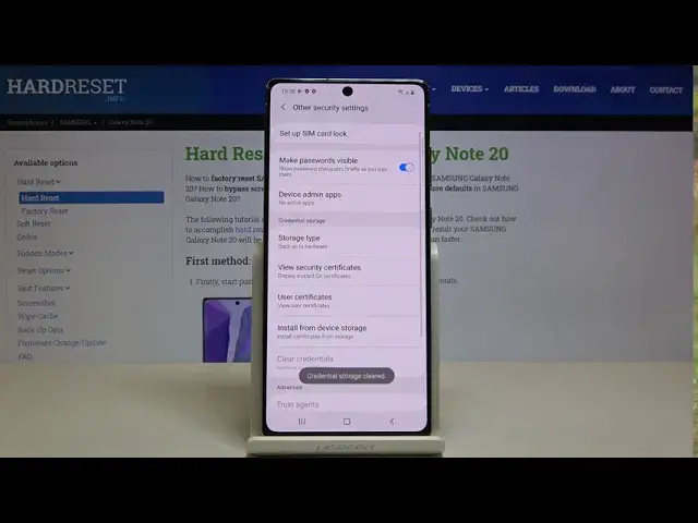'Video thumbnail for How to Clear Credentials in SAMSUNG Galaxy Note 20 – Delete Licenses'