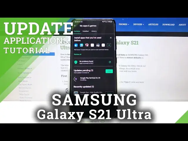 'Video thumbnail for How to Update Apps in SAMSUNG Galaxy S21 Ultra – Download Latest App Version'