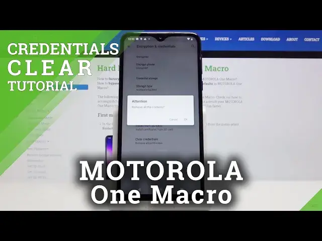 'Video thumbnail for How to Clear Credentials in MOTOROLA One Macro – Delete Certificates'